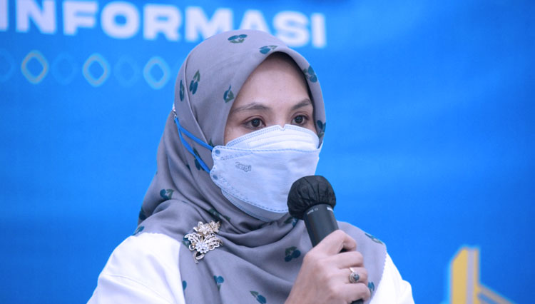 Kabid Statistik Diskominfo Jabar, Ida Ningrum, saat Japri (Jabar Punya Informasi) terkait Ekosistem Data Jabar di Gedung Sate, Kota Bandung, Rabu (24/3/21). (Foto: Humas Jabar for TIMES Indonesia)