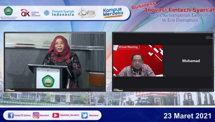Business Online Talk FEB Unisma Malang Bahas Inovasi Fintech Syari’ah Bersama AFSI dan OJK