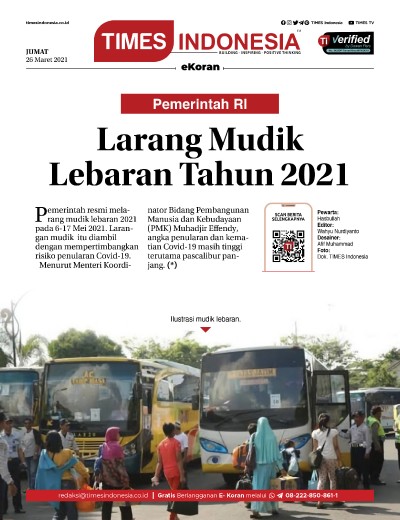 Edisi Jumat, 26 Maret 2021: E-Koran, Bacaan Positif Masyarakat 5.0