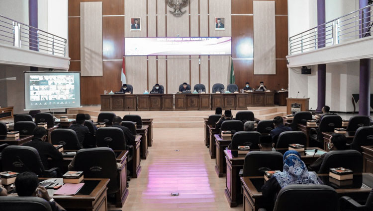Suasana rapat paripurna di DPRD Kabupaten Ciamis