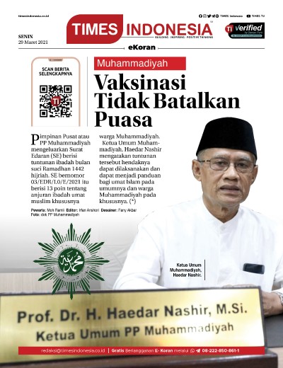 Edisi Senin, 29 Maret 2021: E-Koran, Bacaan Positif Masyarakat 5.0