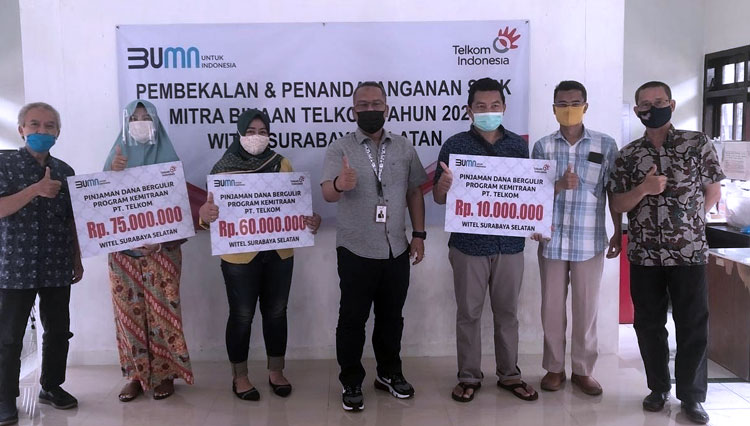 Dukung UMKM, Telkom Surabaya Selatan Salurkan Pinjaman Rp 1,67 miliar