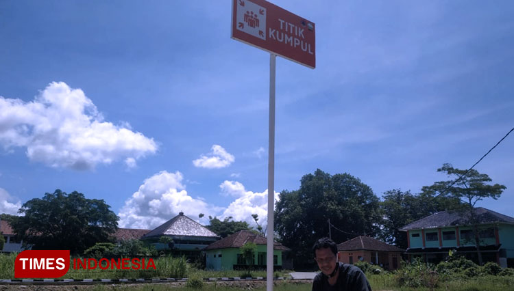 BPBD Pangandaran Pasang Petunjuk Evakuasi Tsunami di Objek Wisata