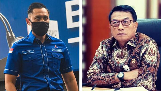 Agus Harimurti Yudhoyono (AHY) dan kubu Moeldoko. (FOTO: Antara Foto/Muhammad Adimaja/Instagram @dr_moeldoko)