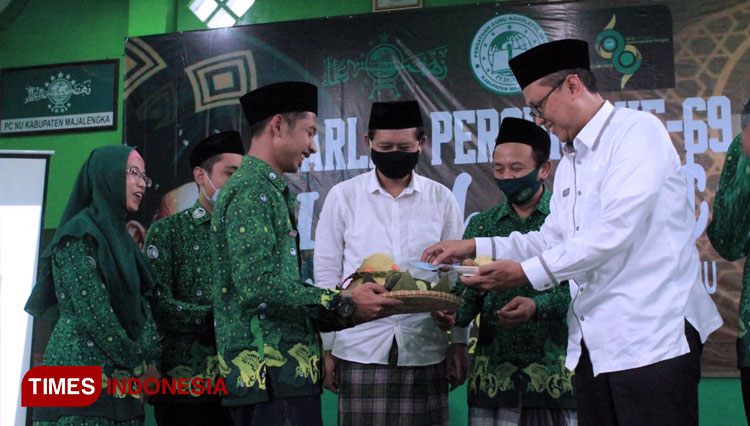 Persatuan Guru Nahdlatul Ulama (Pergunu) memperingati Harlah ke-69. (FOTO: Jaja Sumarja/TIMES Indonesia)