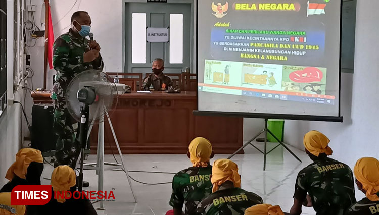 Peserta Diklatsar Barisan Ansor Serbaguna (Banser) di Kabupaten Tuban (03/04/2021) (FOTO: Ahmad Istihar/ TIMES Indonesia) 