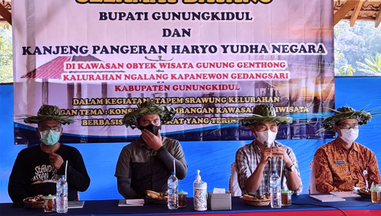 Suasana saat dialog Tapem Srawung Kalurahan dengan tema Konsep Pengembangan Kawasan Pariwisata Berbasis Masyarakat yang Terintegrasi, Sabtu (3/4/2021). (FOTO: Diskominfo Gunungkidul)