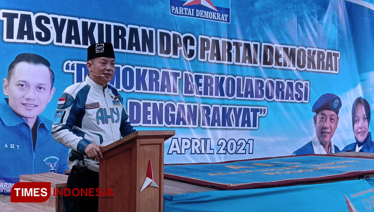Ketua DPC Partai Demokrat Banyuwangi, Michael Edy Hariyanto. (Foto: Syamsul Arifin/TIMES Indonesia)