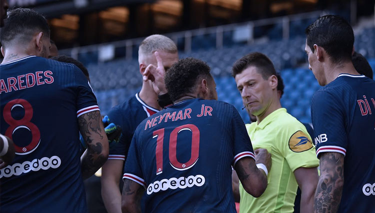 Apes, PSG Kalah, Neymar Jr Dikartu Merah dan Nyaris Berkelahi