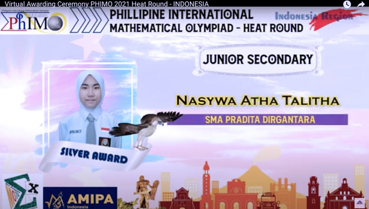 Ukir Prestasi Internasional, Siswa SMA Pradita Dirgantara Lolos Philippine International Mathematical Olympiade