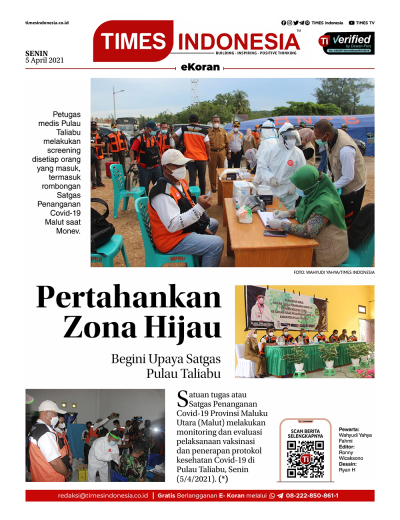 Edisi Senin, 5 April 2021: E-Koran, Bacaan Positif Masyarakat 5.0 