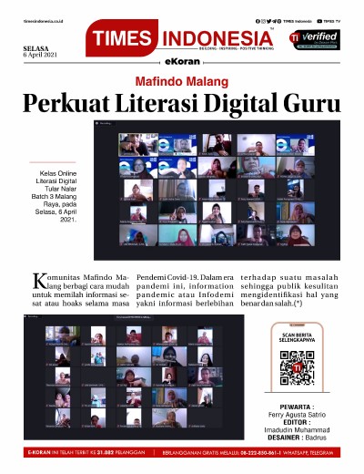 Edisi Selasa, 6 April 2021: E-Koran, Bacaan Positif Masyarakat 5.0 