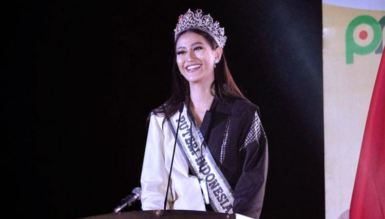 Putri Indonesia 2020 Rr Ayu Maulida Putri saat menghadiri acara yang digelar BNPT (FOTO: Instagram/Ayu Maulida)