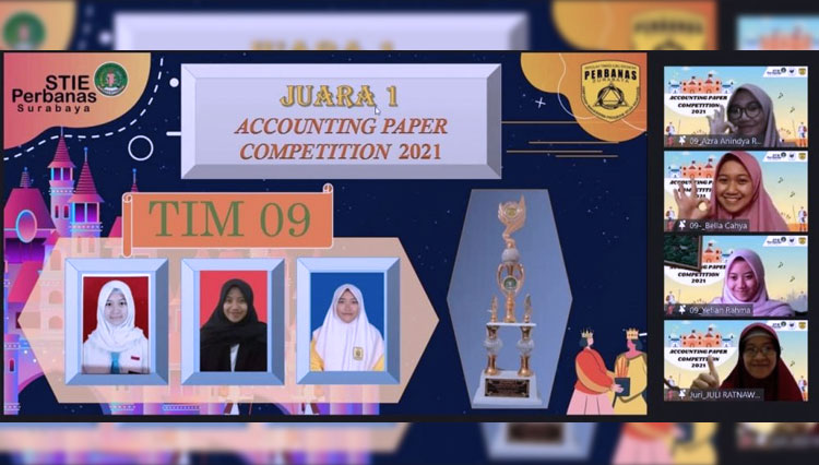 Mahasiswi Diploma 3 STIE Perbanas Surabaya Raih Juara 1 acara Accounting Paper Competition 2021 tingkat Nasional.