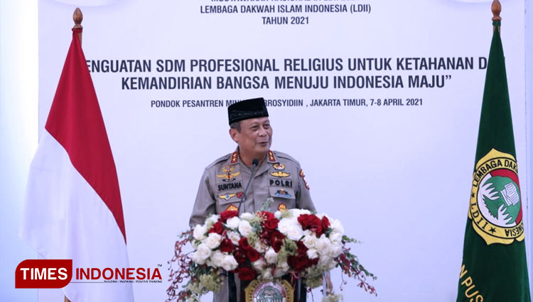 Wakabaintelkam Irjen Pol Drs. Suntana di acara Munas IX LDII, Jakarta. (FOTO: Hasbullah/TIMES Indonesia)