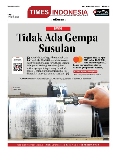 Edisi Sabtu, 10 April 2021: E-Koran, Bacaan Positif Masyarakat 5.0