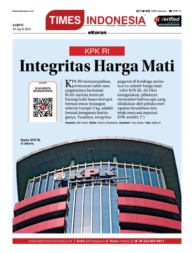 Edisi Sabtu, 10 April 2021: E-Koran, Bacaan Positif Masyarakat 5.0