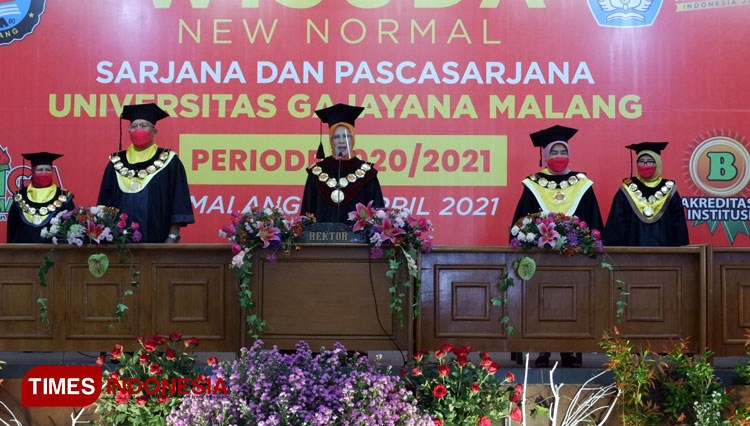 Prosesi wisuda Universitas Gajayana Malang. (Foto: Naufal Ardiansyah/TIMES Indonesia)