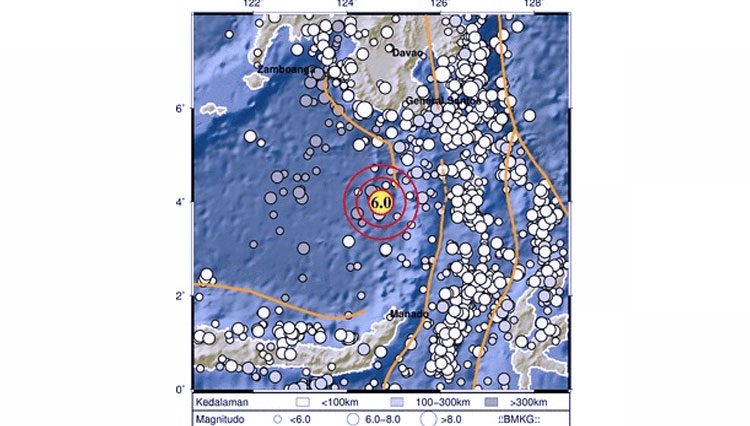 Gempa Guncang Tahuna Sulawesi Utara