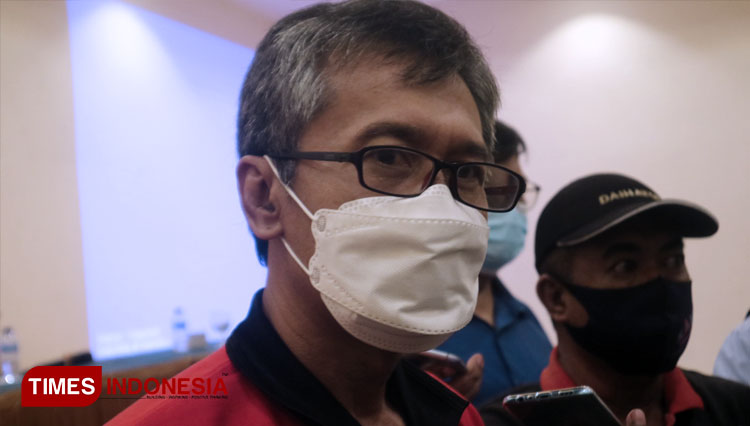 Direktur Riset SSC Edy Marzuki, Senin (12/4/2021). (FOTO: Lely Yuana/TIMES Indonesia) 
