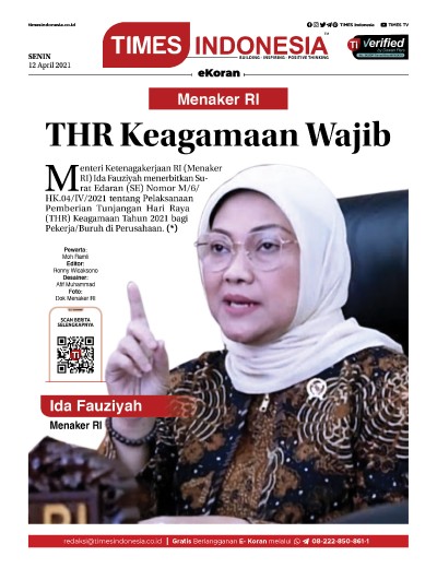 Edisi Senin, 12 April 2021: E-Koran, Bacaan Positif Masyarakat 5.0