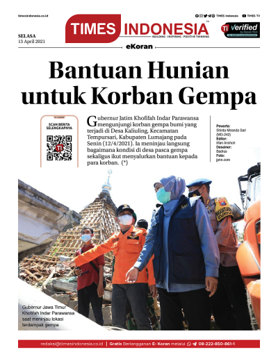 Edisi Selasa, 13 April 2021: E-Koran, Bacaan Positif Masyarakat 5.0