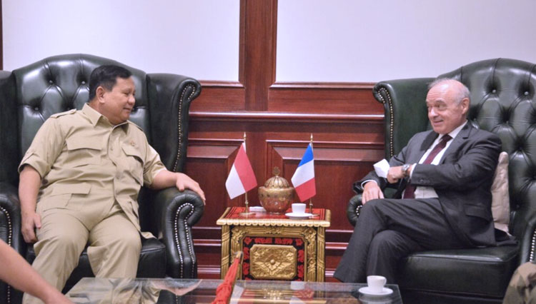 Menhan RI Prabowo Subianto Terima Kunjungan Kehormatan Dubes Prancis