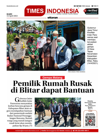 Edisi Rabu, 14 April 2021: E-Koran, Bacaan Positif Masyarakat 5.0 