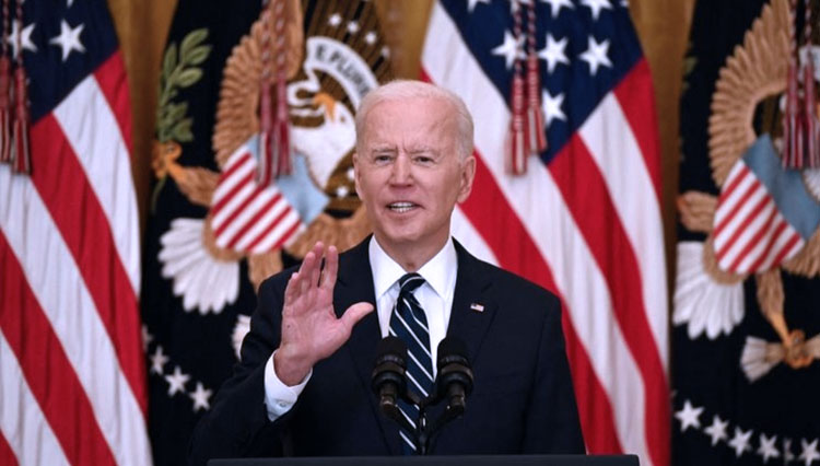 Presiden AS, Joe Biden dalam sebuah kesempatan konferensi pers. (FOTO: AFP/Jim Watson) 