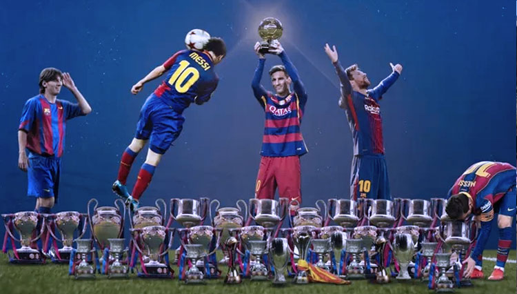 Lionel Messi menjadi pemain paling banyak beri trofi untuk Barcelona (FOTO: fcbarcelona)