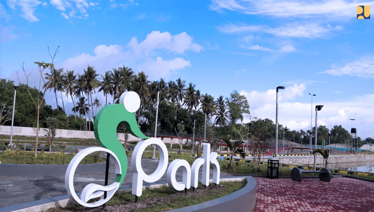 Kementerian PUPR RI Tata Kawasan Taman Bersepeda Meninting di Lombok Barat