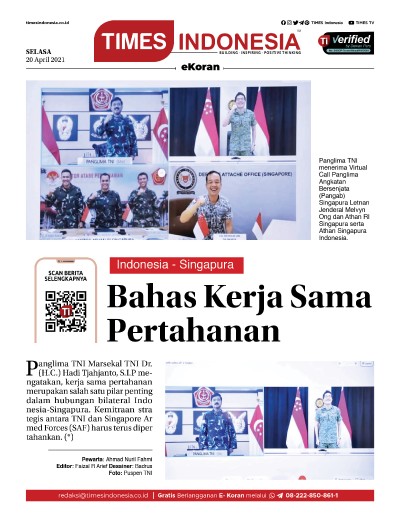 Edisi Selasa, 20 April 2021: E-Koran, Bacaan Positif Masyarakat 5.0