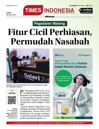 Edisi Rabu, 21 April 2021: E-Koran, Bacaan Positif Masyarakat 5.0