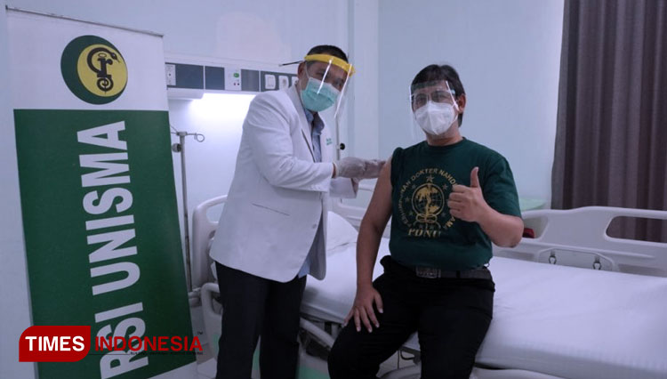 Kegiatan poli imunisasi RSI Unisma Malang. (FOTO: AJP TIMES Indonesia)
