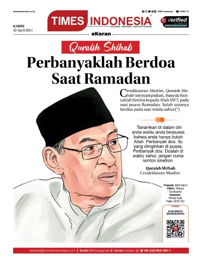Edisi Kamis, 22 April 2021: E-Koran, Bacaan Positif Masyarakat 5.0