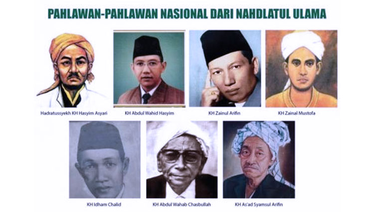 Para pahlawan dan tokoh pejuang bangsa Indonesia. (FOTO: NUonline)