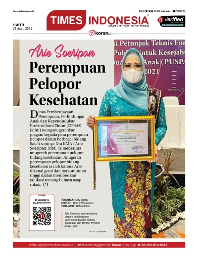 Edisi Sabtu, 24 April 2021: E-Koran, Bacaan Positif Masyarakat 5.0 