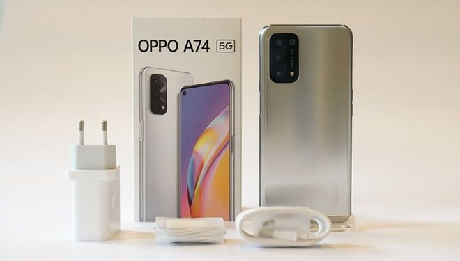 Ponsel Oppo A74 5G. (FOTO: Oppo Indonesia)