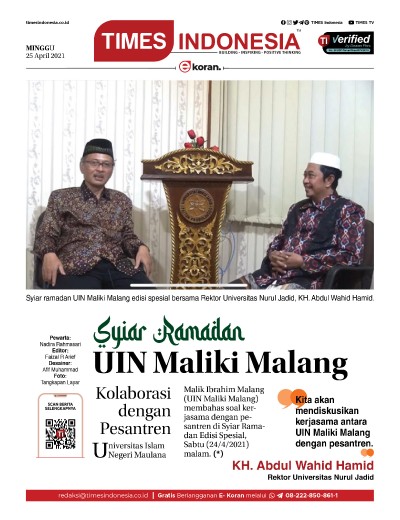 Edisi Minggu, 25 April 2021: E-Koran, Bacaan Positif Masyarakat 5.0