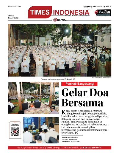 Edisi Senin, 26 April 2021: E-Koran, Bacaan Positif Masyarakat 5.0