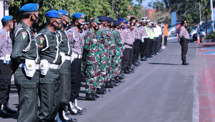 Polres Bangkalan mengerahkan 207 personel gabungan TNI-Polri untuk pengamanan mudik lebaran. (FOTO: Humas Polres Bangkalan for TIMES Indonesia)
