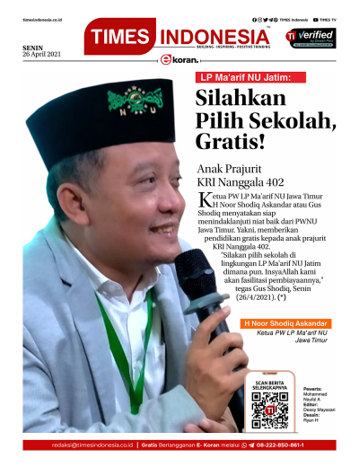 Edisi Senin, 26 April 2021: E-Koran, Bacaan Positif Masyarakat 5.0