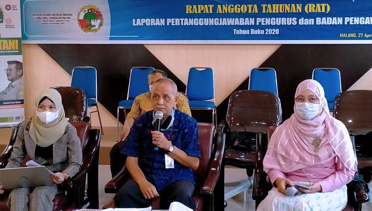 Pelaksanaan RAT KPRI Aneka Guna Polbangtan Malang, Selasa (27/4/2021). (FOTO: Polbangtan Malang)