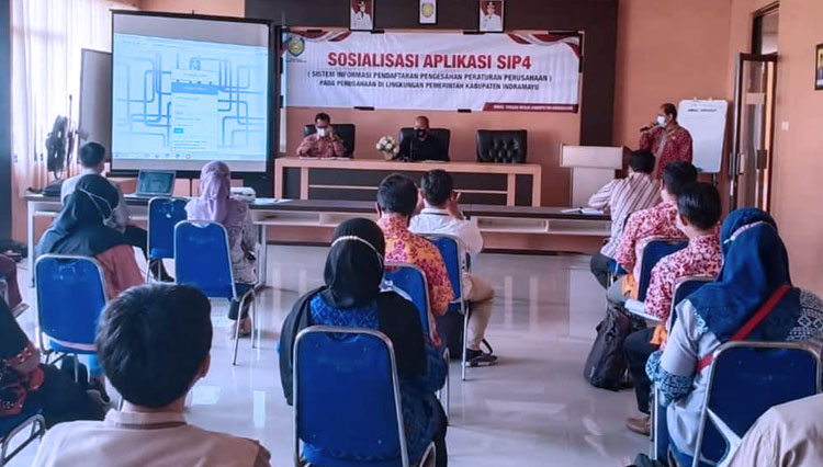 Sosialisasi penerapan aplikasi SIP4. (Foto: Diskominfo Kabupaten Indramayu)
