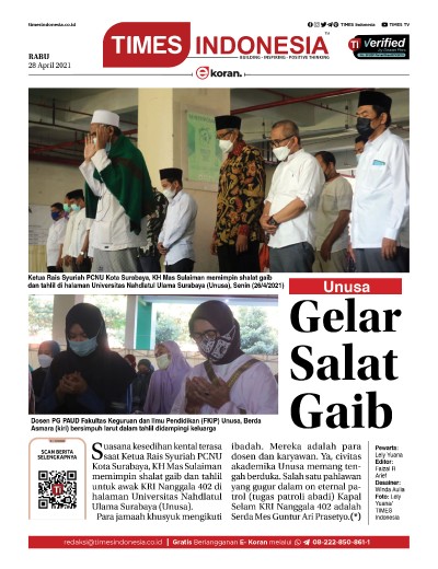 Edisi Rabu, 28 April 2021: E-Koran, Bacaan Positif Masyarakat 5.0