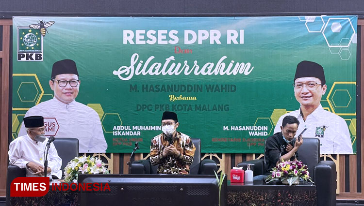 Forum silaturahmi Sekretaris Jenderal DPP PKB Hasanuddin Wahid bersama DPC PKB Kota Malang di Hotel Aria Gajayana, Kota Malang. (FOTO: Naufal Ardiansyah/TIMES Indonesia)