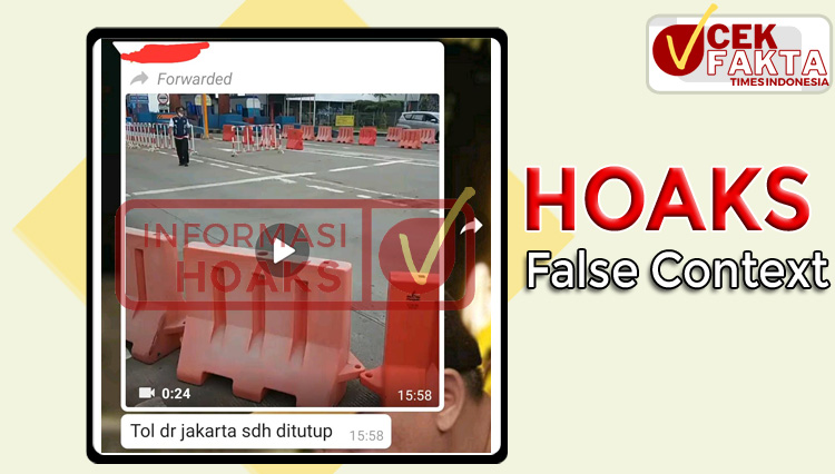 Video yang diduga jalan tol di Jakarta sudah ditutup, beredar melalui Whastapp Group.