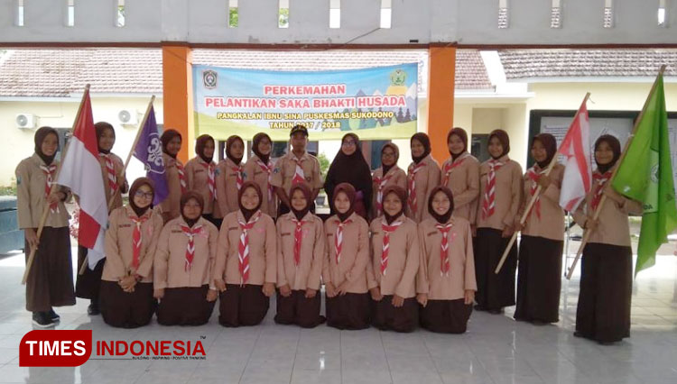 Pelantikan anggota SBH Ibnu Sina Puskesmas Sukodono yang diikuti siswa SMK Wira Yudha Sakti Nusantara.(Foto-foto: SMK Wira Yudha Sakti Nusantara for TIMES Indonesia)