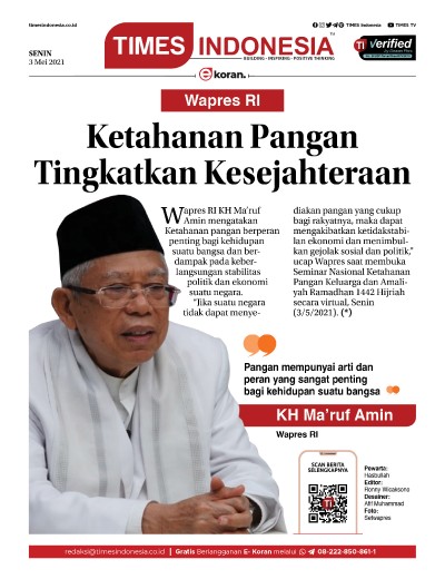 Edisi Senin, 3 Mei 2021: E-Koran, Bacaan Positif Masyarakat 5.0