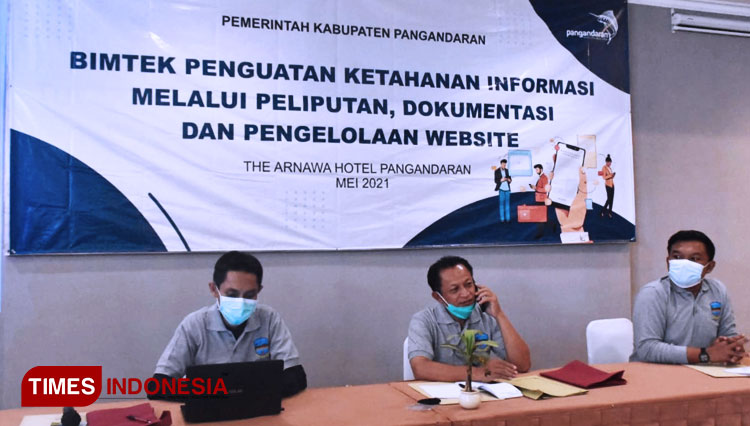 Pelatihan pengelolaan website oleh Pemkab Pangandaran (FOTO: Syamsul Ma'arif/TIMES Indonesia)